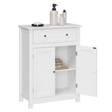 Bathroom Storage Cabinet Free Standing, with Drawer and Adjustable Shelf, Kitchen