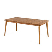 Peggy 72" Farmhouse Patio Acacia Wood Dining Table