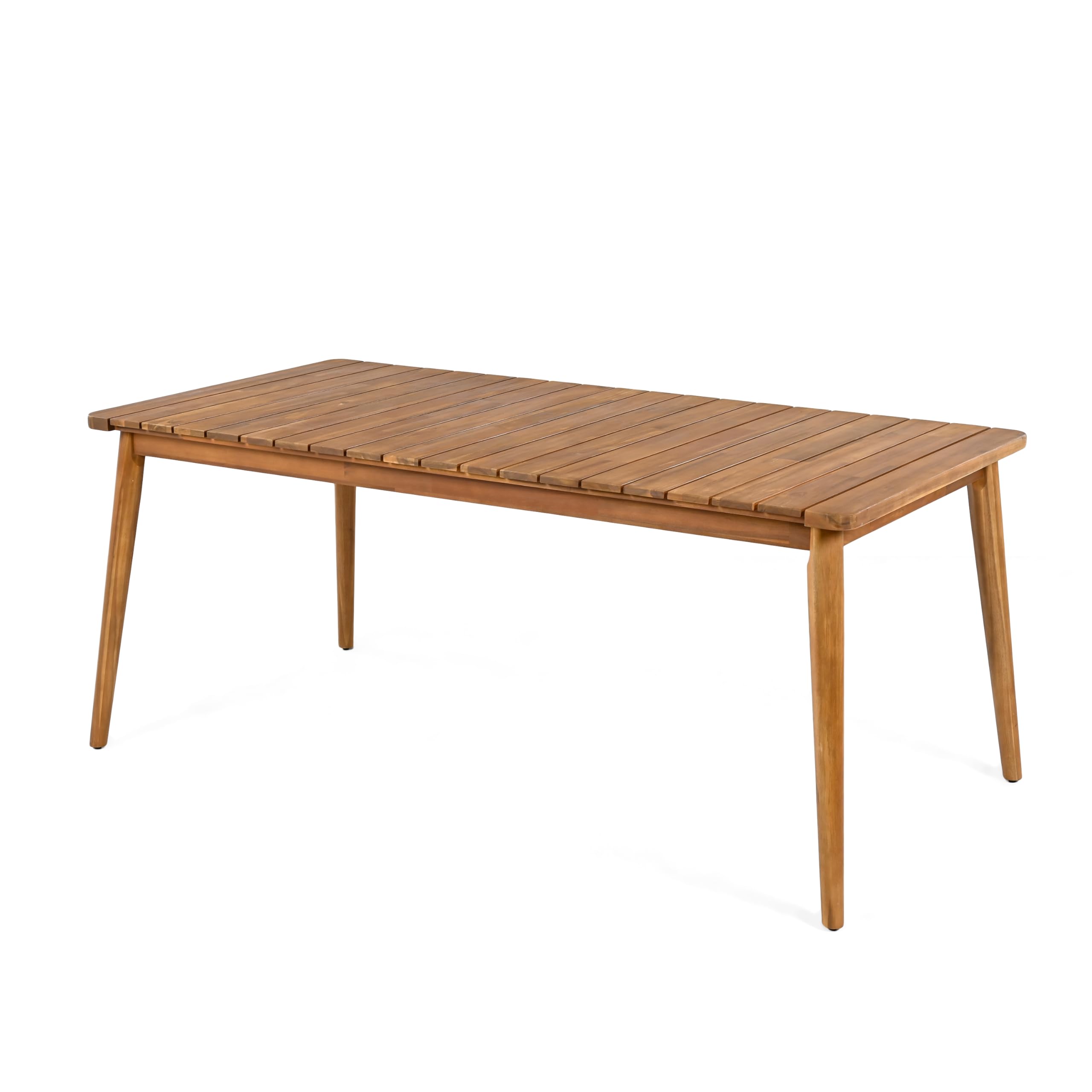 Peggy 72" Farmhouse Patio Acacia Wood Dining Table