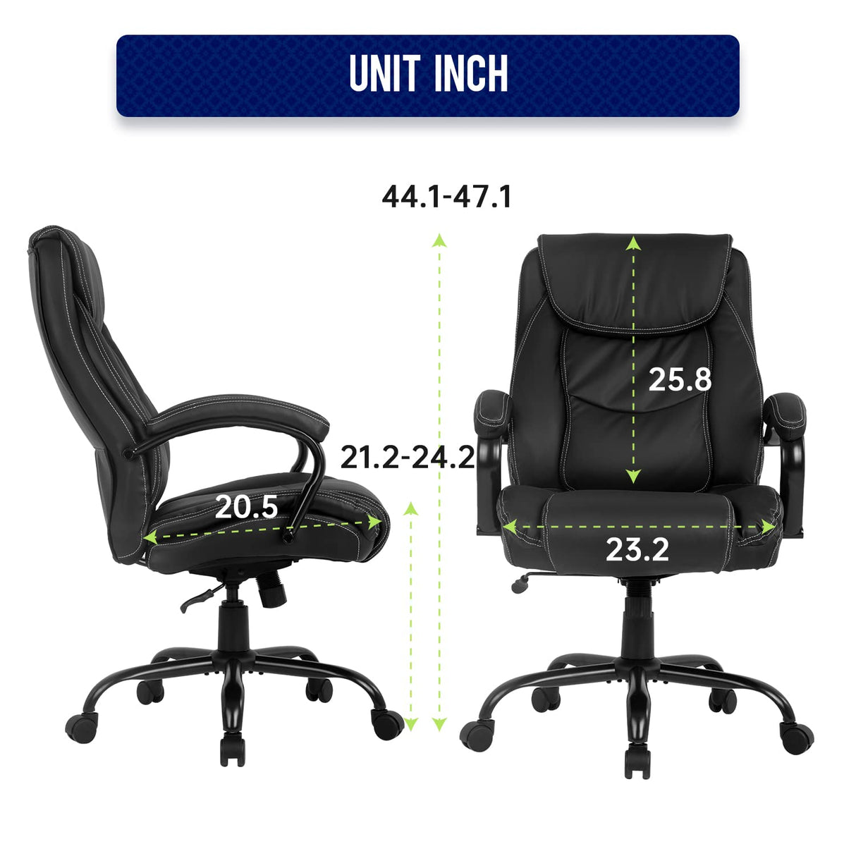 Office Chairs Computer Chairs Big and Tall 500lbs Desk Chair for Heavy People