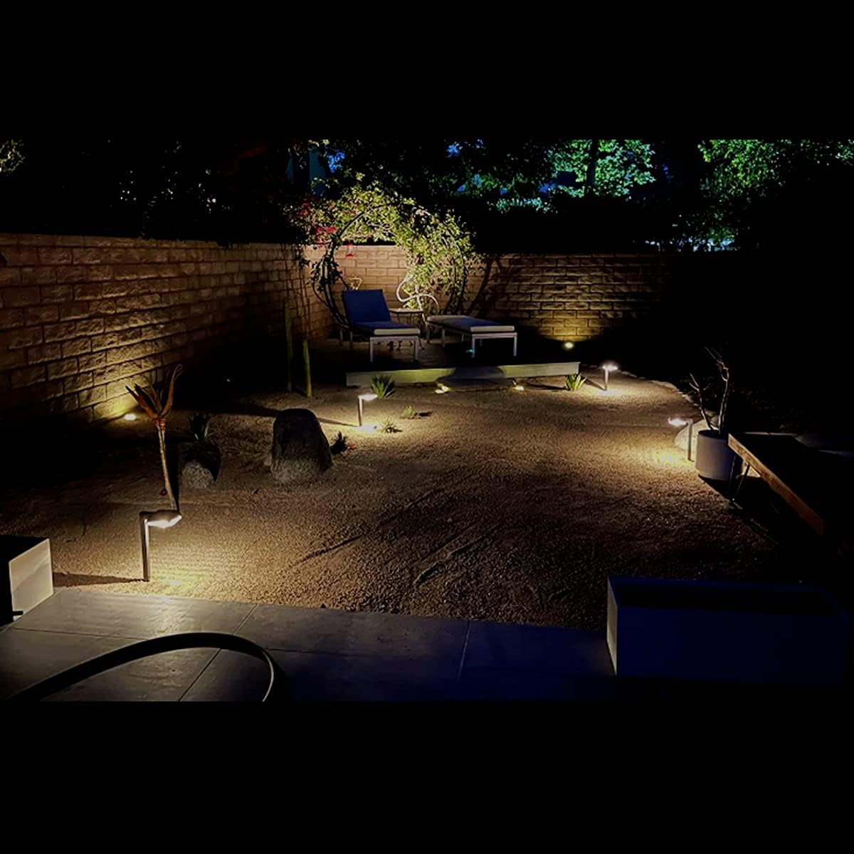 Solar Pathway Lights Super Bright 300 lumens with 2-in-1 Warm