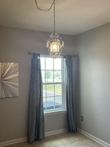 Plug in Chandelier Hanging Light Fixture with 14.27 Ft Hanging Cord and On/Off Switch