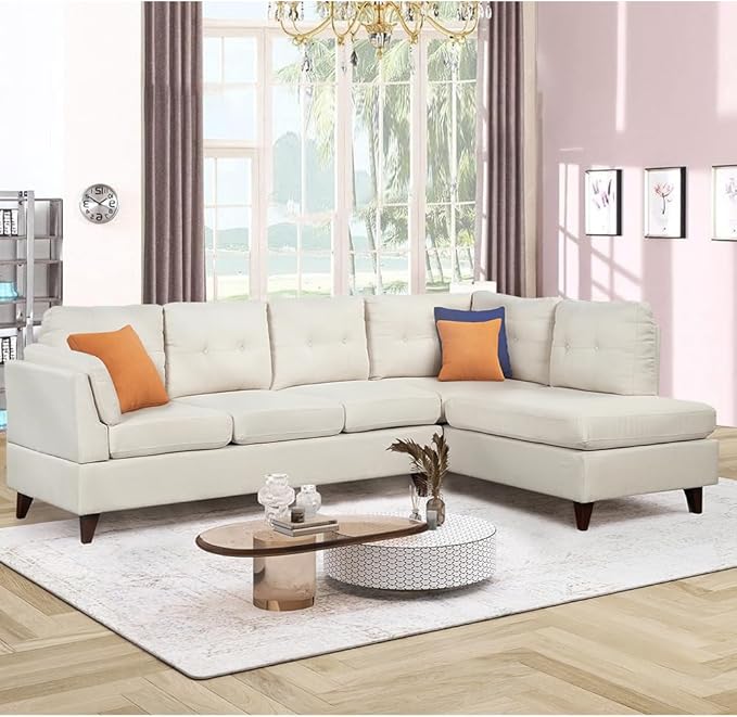 Living Room Furniture Sets,3-Piece Sectional Sofa Set with 2 Cup Holder