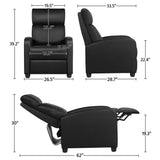 Recliner Chair PU Leather Recliner Sofa Home Theater Seating