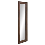 Wood Framed Full Length Wall Mount or Leaner Mirror, 19.5" x 57", Brown