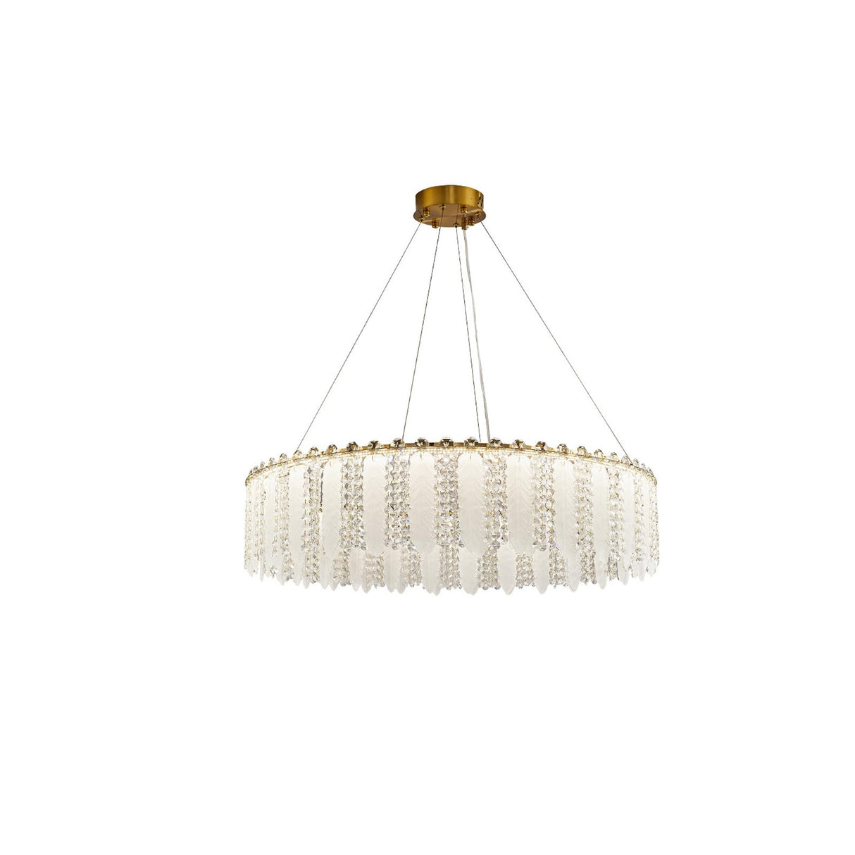 Gold Crystal Chandelier, Modern Chandelier Gold Pendant Lighting Small Round