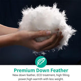 Lightweight Feathers Down Comforter Oversized King, Cooling Feathers Down Duvet