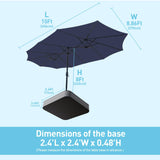 15ft Double Sided Patio Umbrellas with Base Included,