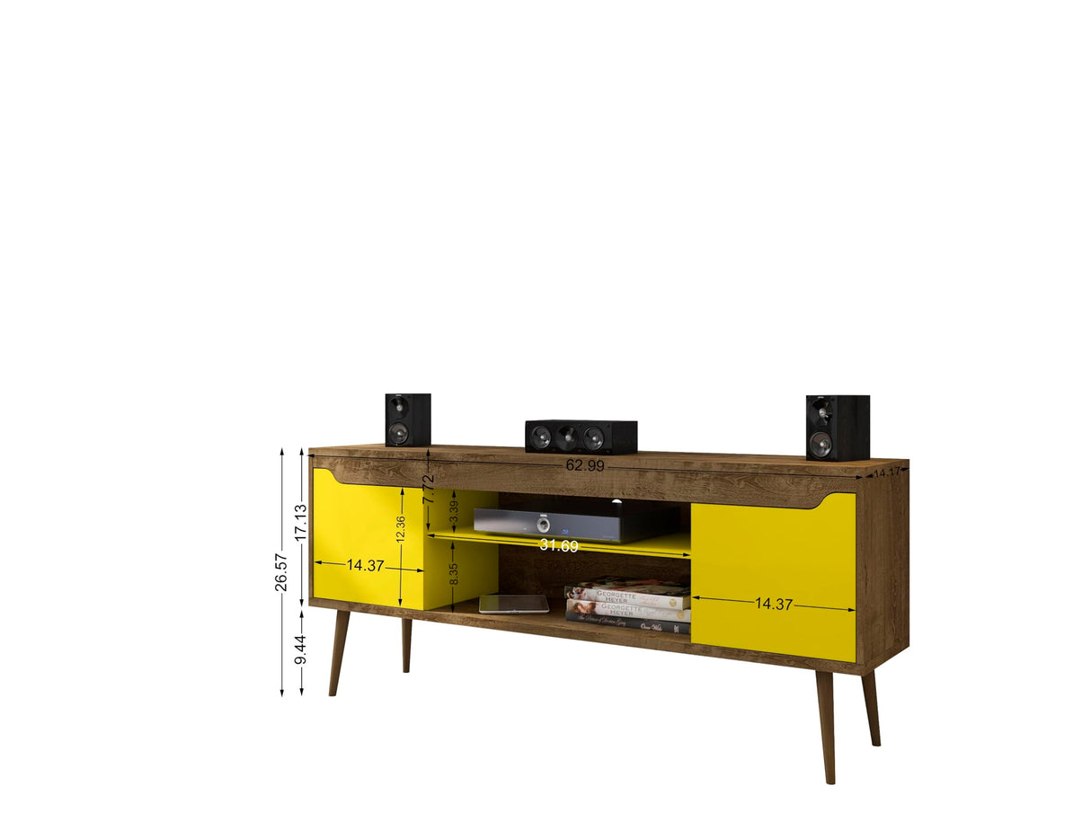 Mid Century Modern TV Stand for Televisions up to 60 Inches, Living Room Entertainment