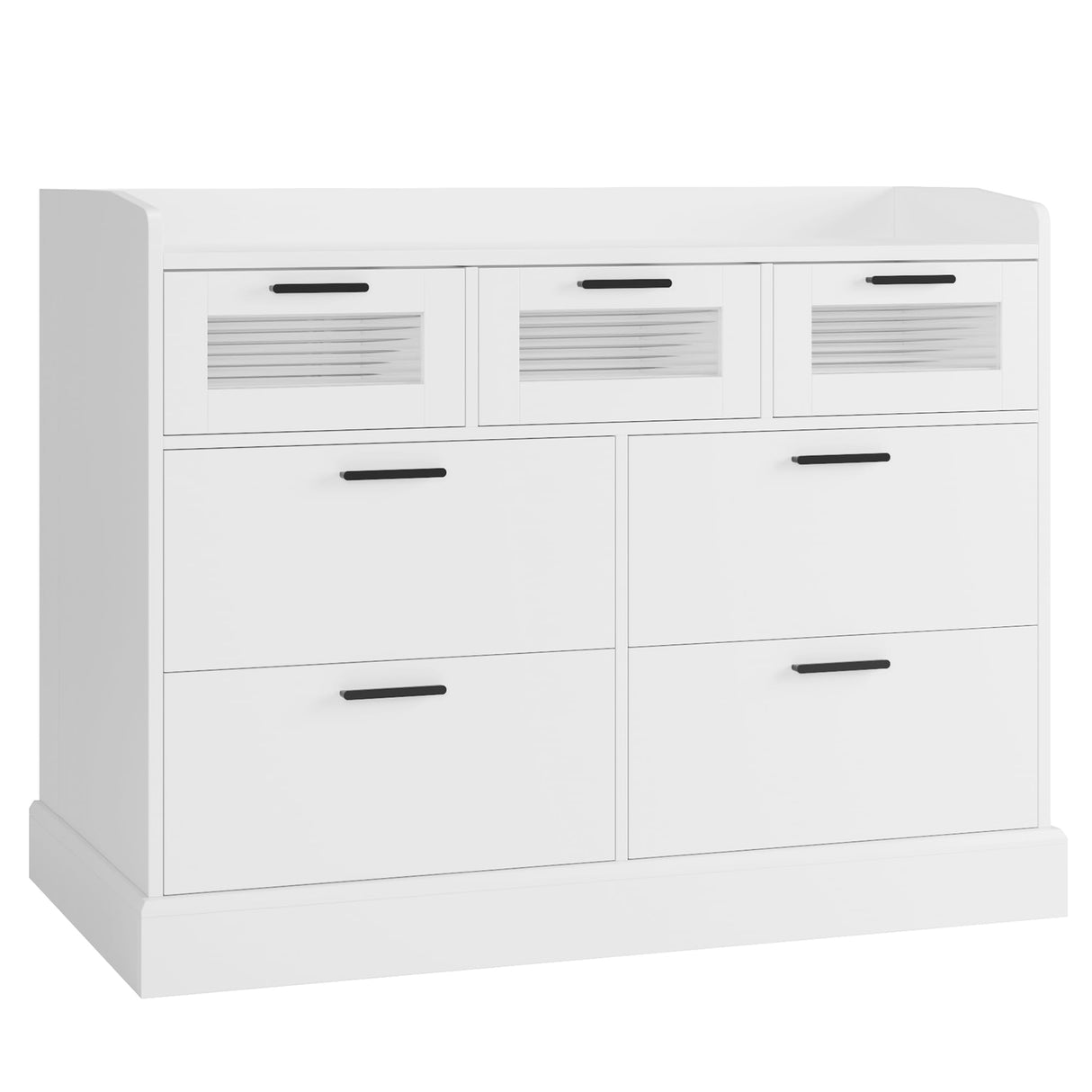 Modern 7 Drawer Double Dresser for Bedroom, Wide Chest of Drawers