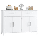 Buffet Sideboard Cabinet with Storage, White Coffee Bar Cabinet, Modern Kitchen