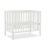 Edgewood 4-In-1 Convertible Mini Crib In White, JPMA Certified, Non-Toxic Finish,