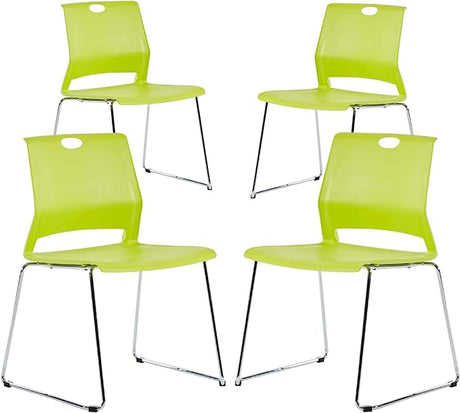 Stacking Chairs for Business, Modern Dining Chairs for Home-Green