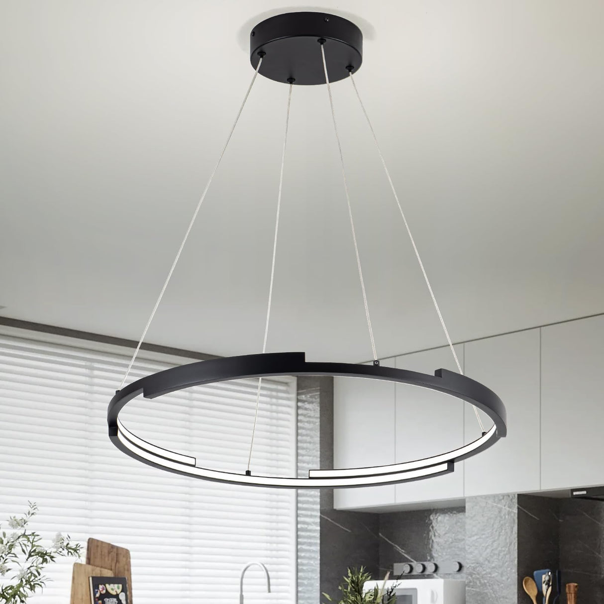 Room Decor Modern LED Chandelier Ring Chandelier Circular Contemporary Chandelier 23