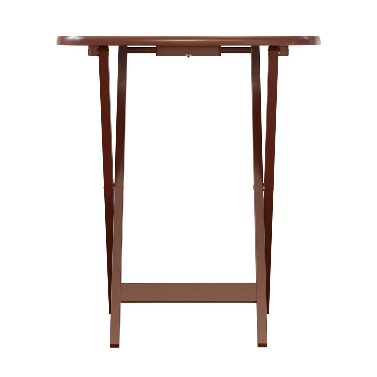 Lucca Snack Table, 22.83"W x 25.79"H x 15.67"D, Brown,Walnut