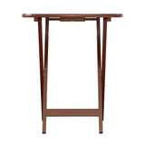 Lucca Snack Table, 22.83"W x 25.79"H x 15.67"D, Brown,Walnut