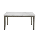 Co Emily Marble Dining Transitional Styling, Tapered Legs Finish Table