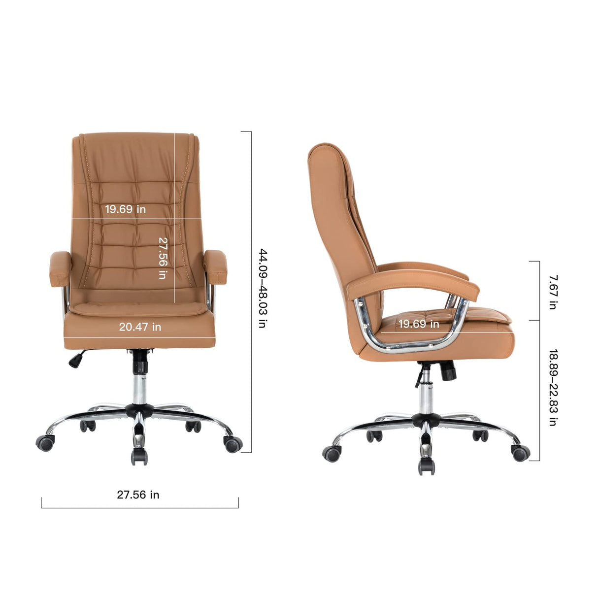 Executive Office Chair Adjustable Leather Chair High Back Swivel Office Desk Chair