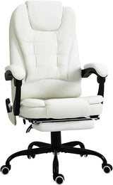 Massage Computer Chair with Padded seat and Adjustable Height - Black PU Leather