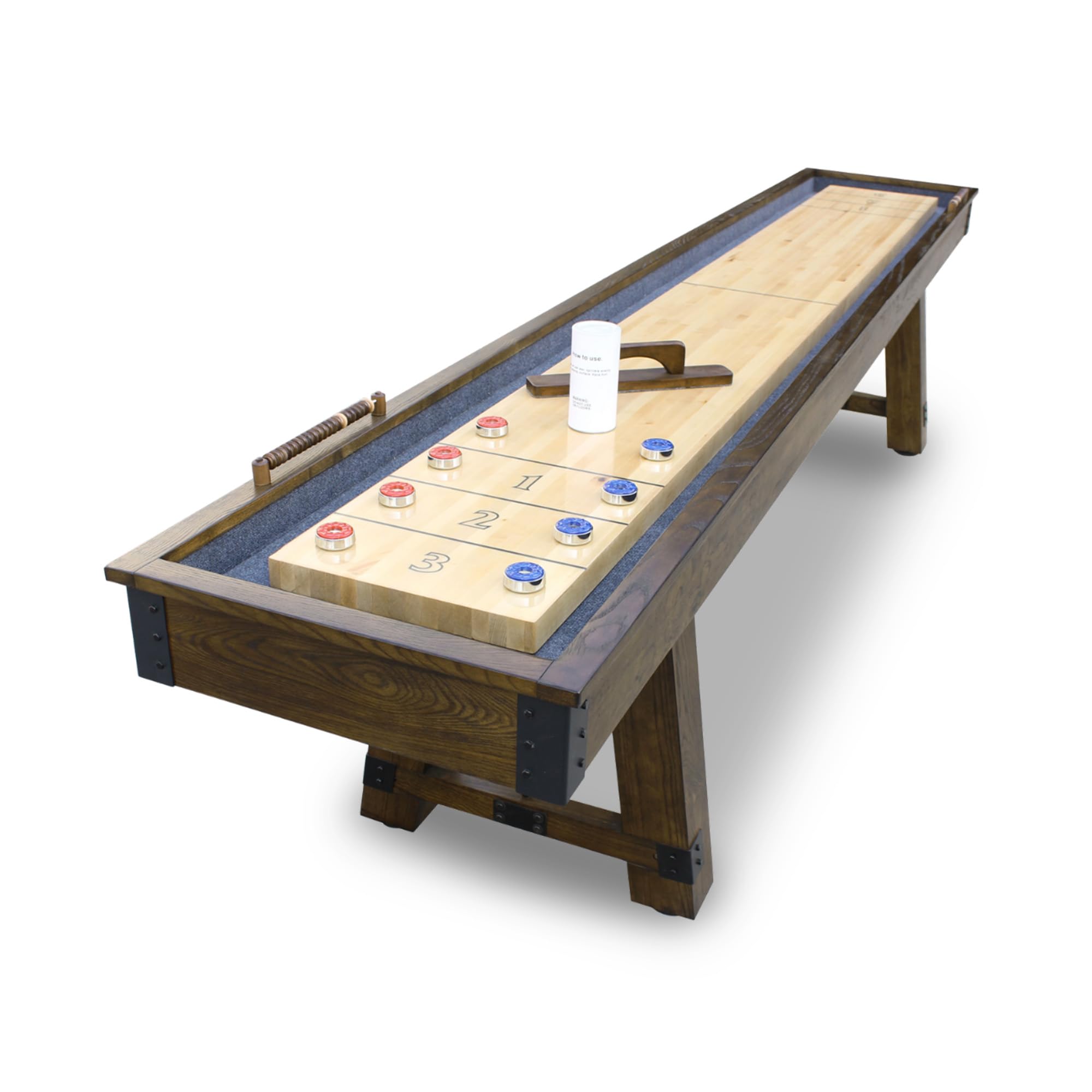 Cheyenne 12 Ft Shuffleboard Table for Family Arcade Game Room - with Poly-Coated Playfield