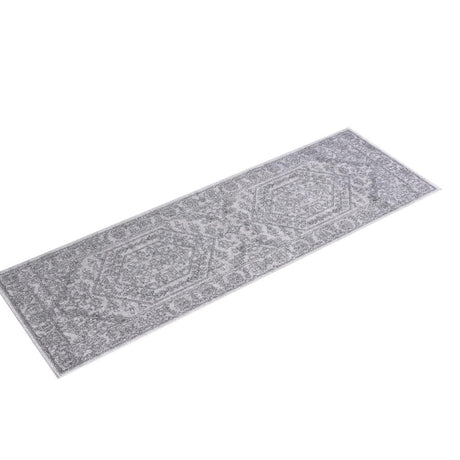 Adirondack Collection Runner Rug - 2'6" x 8', Light Grey & Dark Grey