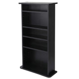5 Tier DVD cd Storage DVD Shelf Adjustable Bookshelf Bookcase Media Storage