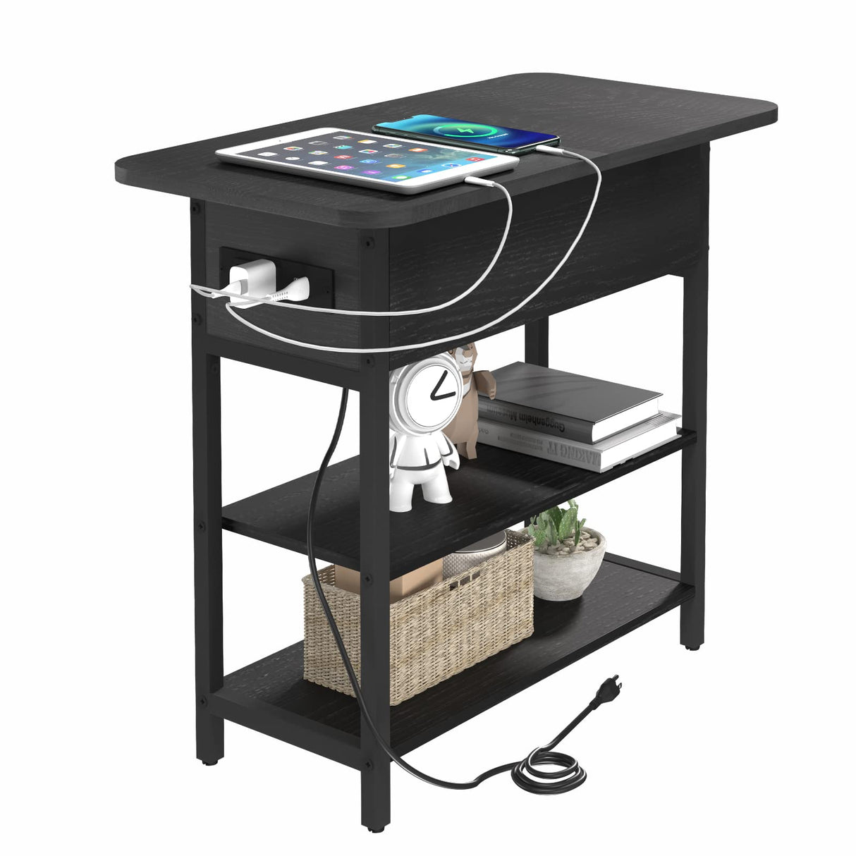 Night Stand with Fabric Drawer & End Table