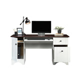 Miscellaneous Office Computer Desk with Drawers, Soft White