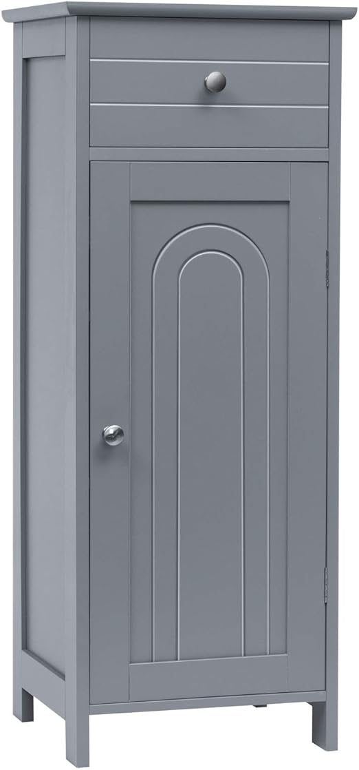 Bathroom Floor Cabinet, Wooden Side Storage Organizer