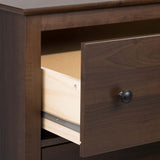 Yaletown Traditional 2-Drawer Tall Nightstand Side Table,