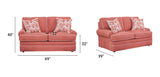 Coral Springs Model 8-020-S260C Loveseat with Two Matching Pillows Love Seats