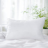 Hypoallergenic Cotton Cover with Down Alternative Filling, King Size Set of 2 Soft Pillow