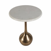 20" Accent Table Ball Base, Marble, Aluminum