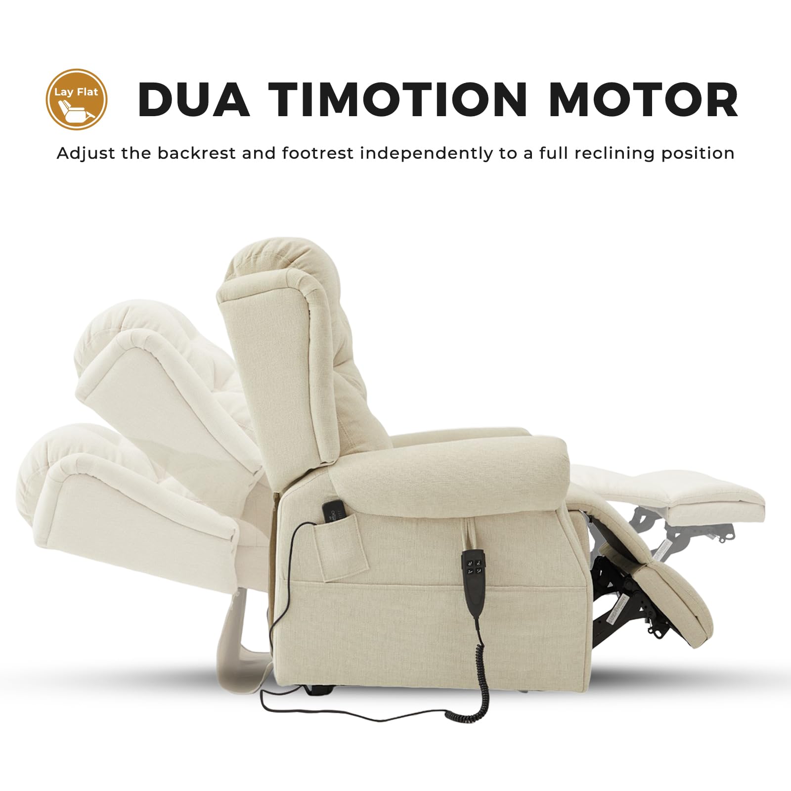SootheEase Dual Motor Lift Chair with Infinite Recline, Heat & Massage