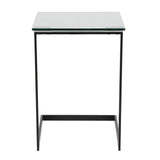 Zenn End Table, Accent Table, Glass End Table, Small Side Table for Small Spaces