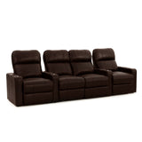 Turbo XL700 Home Theater Seating Brown Leather - Power Recline