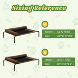 Elevated Dog Bed, Cooling Raised Dog Cots Beds for Large Dogs with Bolster, Dog mat