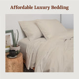 285 Thread Count Percale Standard Pillowcase Set - 100% Peruvian Pima Cotton - Hotel Luxury Quality,