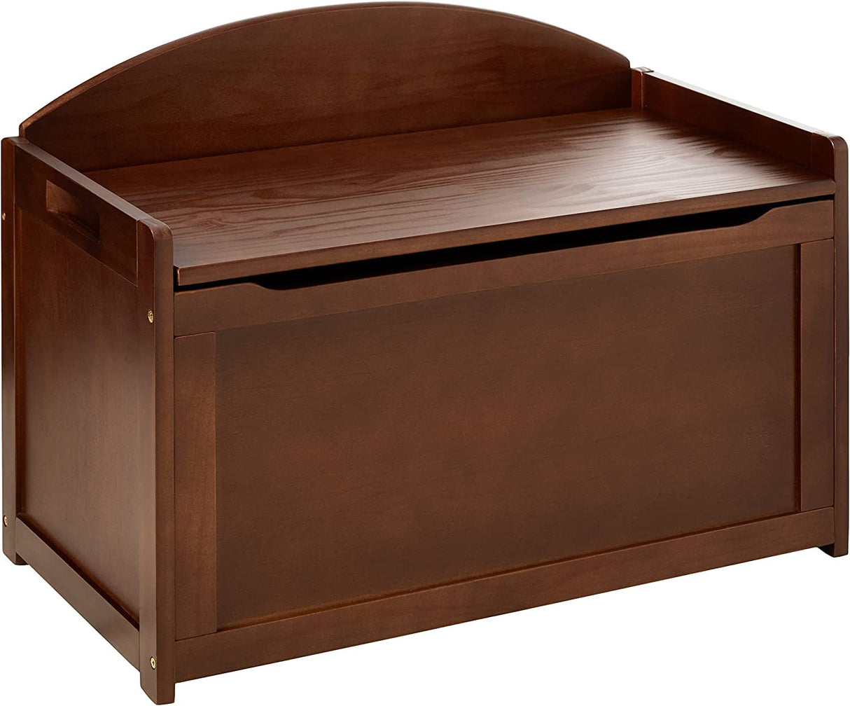 Toy Chest, 33.25" W x 17.75" D x 24.5" H, Walnut Finish