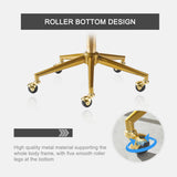 Black Velvet Office Chair with Gold Base