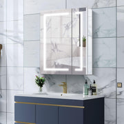 LED Medicine Cabinet,Bathroom Mirror Cabinet with Lights,24×28inch