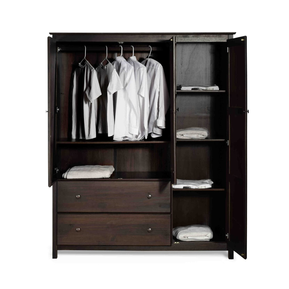 Shaker 3-Door Wardrobe, Expresso