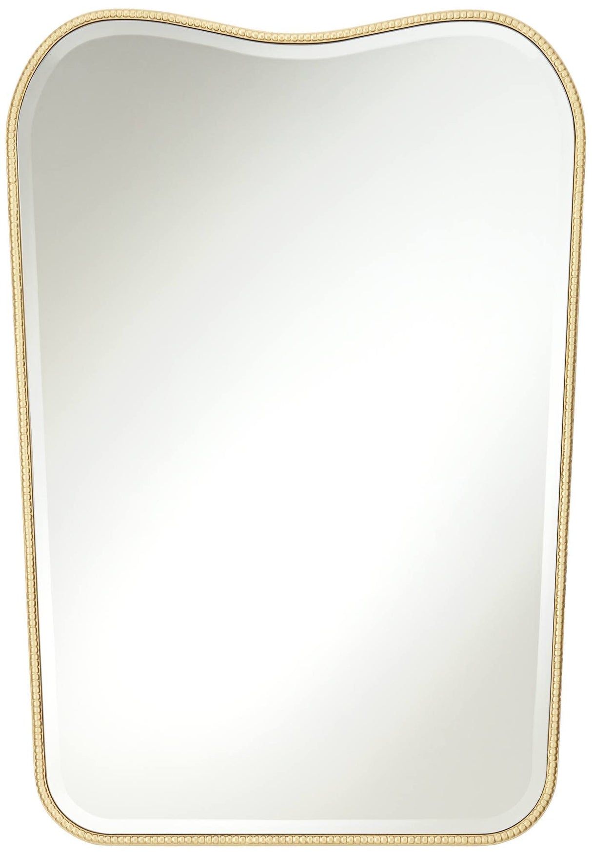 Lyana Dipping Top Rectangular Vanity Decorative Wall Mirror Modern Beveled Edge Matte