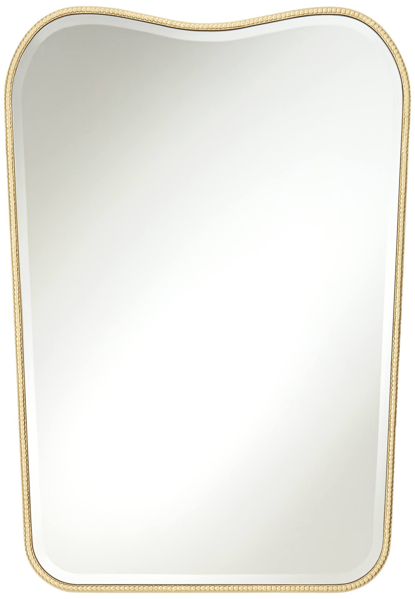 Lyana Dipping Top Rectangular Vanity Decorative Wall Mirror Modern Beveled Edge Matte