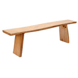 5ft Long Solid Wood Dining Bench Live Edge Wooden Bench