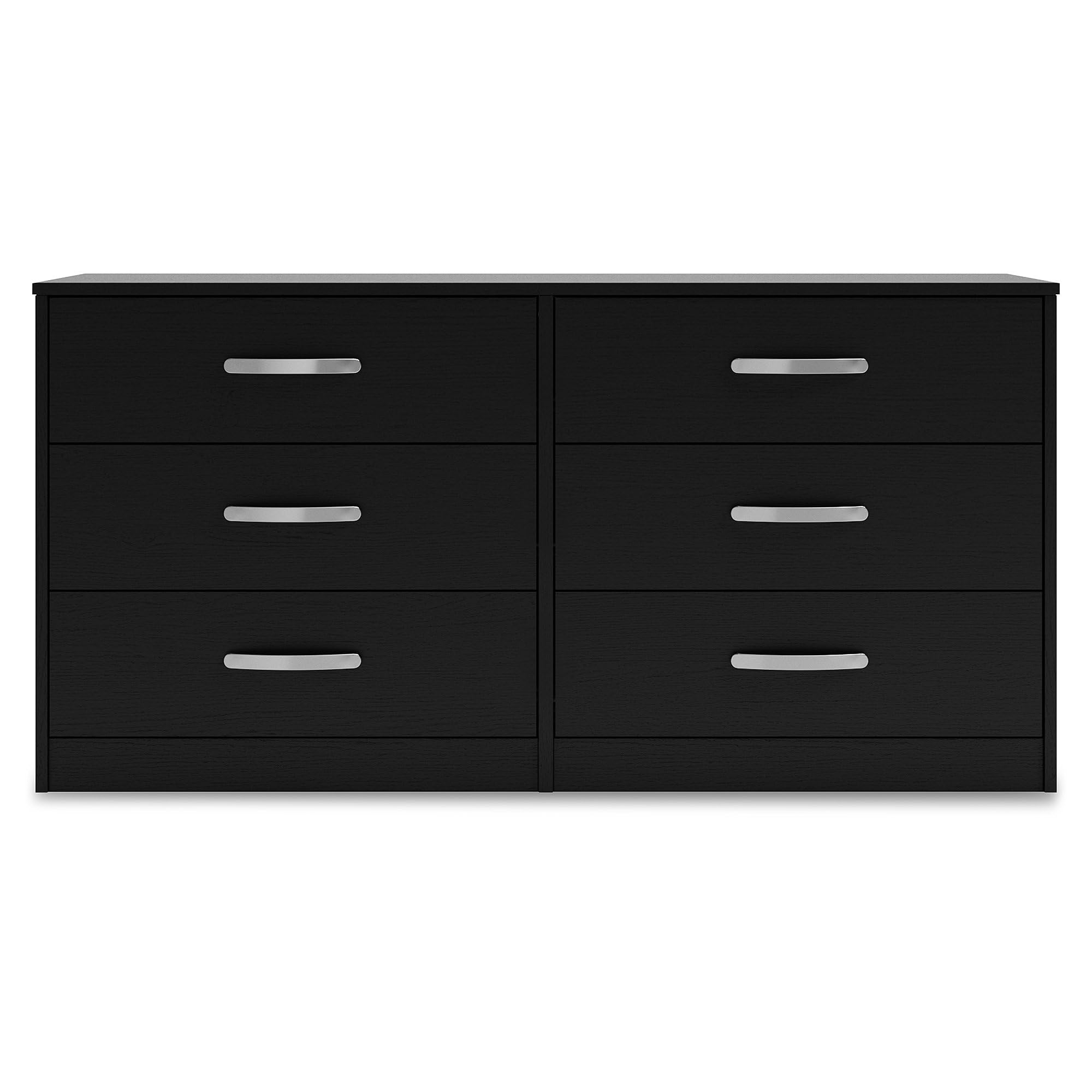 Finch Modern 6 Drawer Dresser with Ball-bearing Construction and Safety Stop, Black