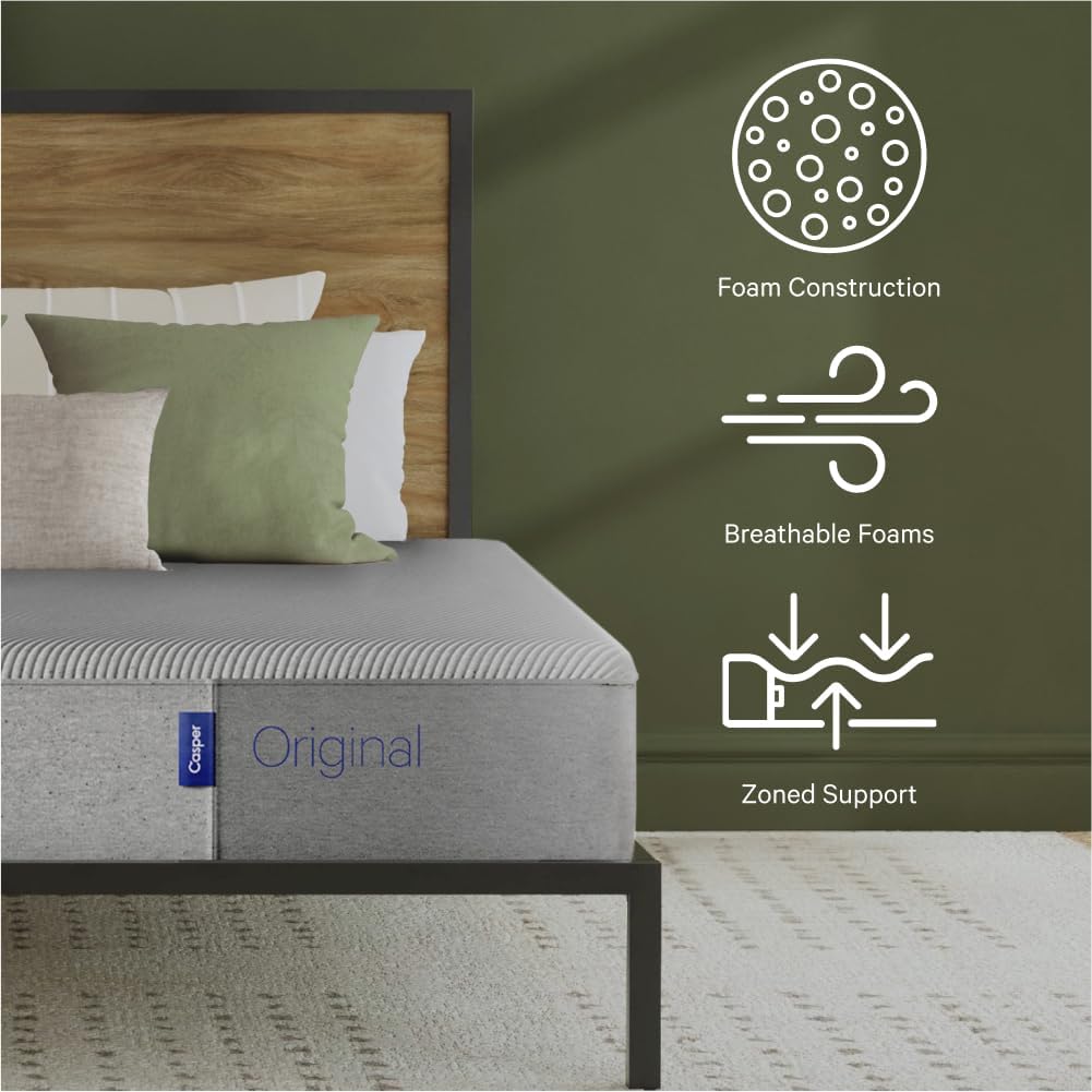 Sleep Original Foam, Queen Size Memory Foam Mattress - Medium Firm Bed in a Box