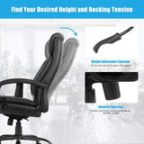 500 lbs Big and Tall Office Chair, Massage Executive Chair w/ 6 Vibrating Points