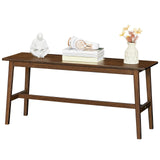 39.3'' Bamboo Dining Bench, Farmhouse Wood Bench, Kitchen & Living Room