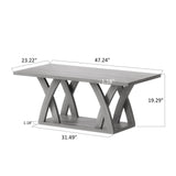 Farmhouse Coffee Table with Shelf, Wood Coffee Table for Living Room, Open Display Area